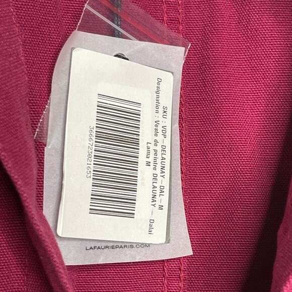 New Lafaurie DELAUNAY LIGHTWEIGHT CANVAS PAINTER'S JACKET in Purple sz M - Picture 4 of 9